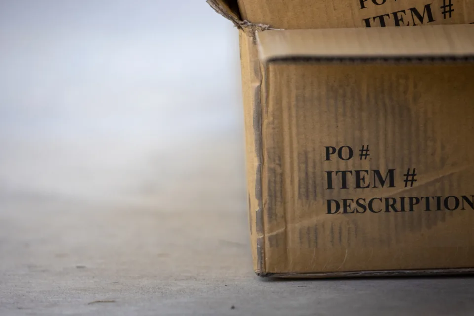 A parcel packed and ready to be delivered